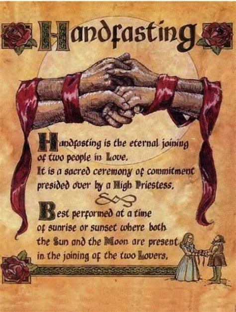 Wiccan handfasting ceremony